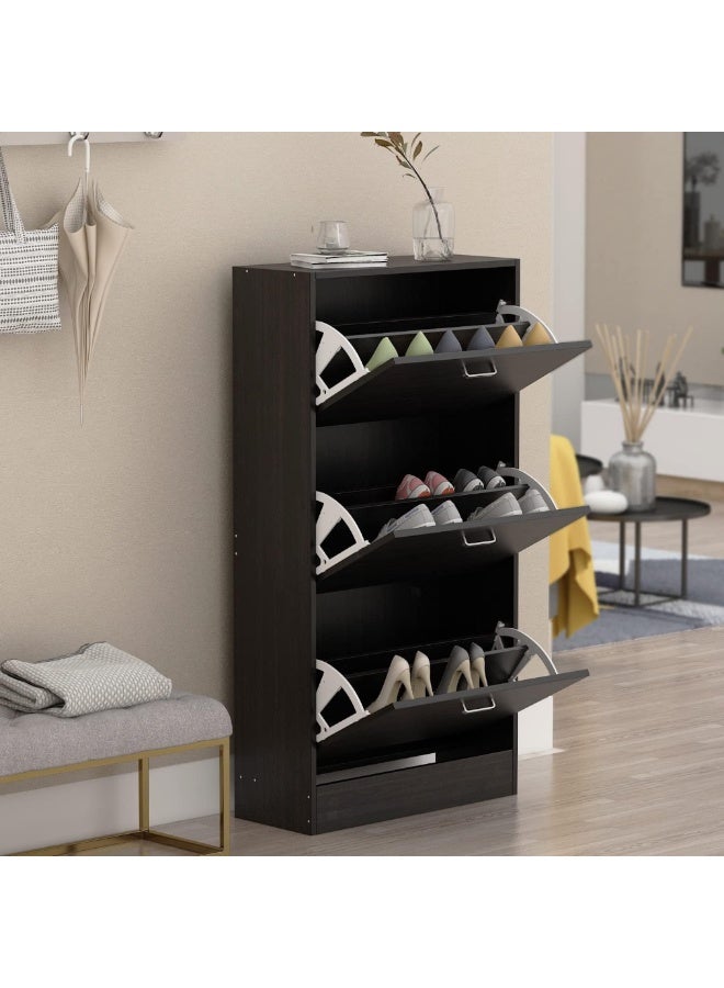 بكسل للأثاث دولاب أحذية قلاب من بكسل الأثاث بتصميم موفّر للمساحة, 3 أرفف تخزين, 120*60*24 - Image 2